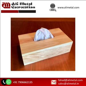 ที่ใส่กระดาษทิชชู่และกล่องเก็บกระดาษเช็ดปากโต๊ะรับประทานอาหารค่ำทำจากไม้แบบสั่งทำ - Product Image 2