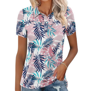 Camiseta Polo de Sublimación de Alta Visibilidad para Mujer, Material de Poliéster, el Mejor Impresión, Talla Grande, Camiseta Polo Básica de Sublimación para Mujer - Product Image 2