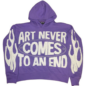 Custom Sport 100% Cotton Street Sudadera con capucha para hombre de gran tamaño con bordado desgastado Sun fade puff print - Product Image 3