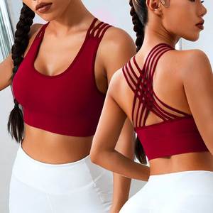 Soutien-gorge de sport pour femmes de qualité supérieure respirant et logo le plus vendu Fabriqué au Pakistan Soutien-gorge de sport compressé pour femmes - Product Image 2