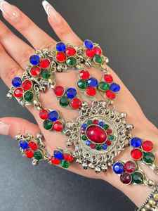 ชุดเครื่องประดับทำด้วยมือ afghan kuchi ในเกรดและราคาที่แตกต่างกันเครื่องประดับแฮนด์เมด afghani ดีไซน์ใหม่สำหรับงานแต่งงาน - Product Image 5