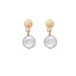 Pendientes de Perlas de Oro de 14k Luna - Product Image 3