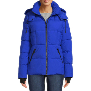 Abrigo acolchado de invierno de talla grande para mujer con capucha transpirable diseño de nube chaqueta de mezclilla tarifa al por mayor OEM personalización transpirable - Product Image 1