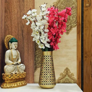 Modern Iron <b>Stand</b> Stainless Steel Christmas Wedding Decoration Road Lead Flower <b>Vase</b> Crafts Tin Ornaments Electroplating Copper - Product Image 1