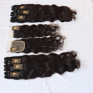 Mèches brésiliennes naturelles Body Wave avec Lace Closure frontale 5x5 6x6 avec mèches brésiliennes avec Closure HD fine - Product Image 2