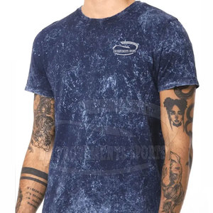 T-shirts OEM personnalisés délavés à l'acide pour hommes, 100 % coton molletonné, coupe ample, améliorations sportives, vente en gros - Product Image 3