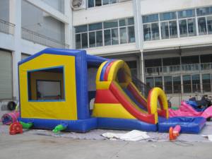 Château gonflable avec toboggan et piscine, vente chaude, pour location de fête commerciale - Product Image 4