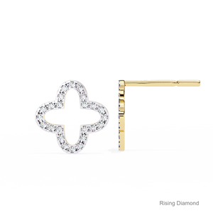 0,3 CTW corte redondo laboratorio cultivado diamante Stud pendientes CVD diamante certificado Oro Blanco regalo de aniversario - Product Image 6
