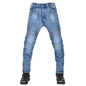 Jeans de moto pour homme, bleu délavé à l'acide, respirant, séchage rapide, pour doublure d'armure, protection, grande taille, service OEM - Product Image 1