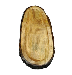 Amazing Crafts Bol à salade et à fruits en bois rustique Bol de service élégant en forme de fruit en bois - Product Image 3