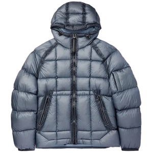 Veste matelassée en polyester à logo personnalisé, grise, décontractée, unie, rembourrée de bulles, pour unisexe - Product Image 1