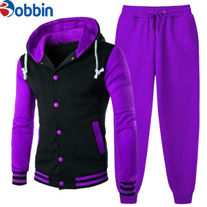 Conjunto de Chaqueta Universitaria y Pantalones Deportivos para Hombre, Estilo Hip Hop, Baloncesto, Invierno, Chándal, Colores Combinados - Product Image 3