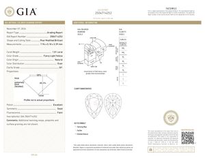 เพชรแฟนซีทรงหลวมสีเหลืองอ่อนสำหรับทำเครื่องประดับอัญมณี SI1แพร์คัท1.01กะรัตทำจากเพชร Gia ทรงหลวมธรรมชาติขายเป็นจำนวนมาก - Product Image 2