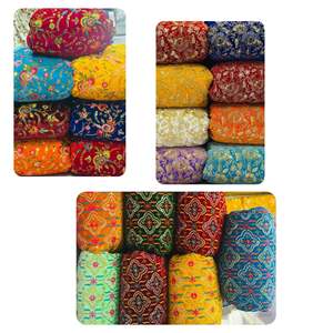 Tissu de velours multicolore de qualité supérieure avec broderie et travail de sequins pour la décoration, livraison supplémentaire pour Pooja - Product Image 6