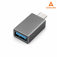Adaptor OTG USB C Male ke USB 3.0 A Female