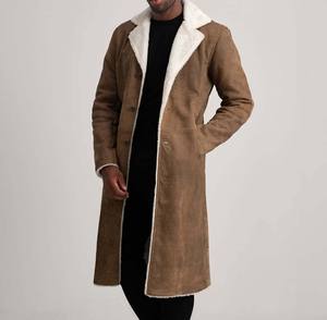 Autumn/Winter Fashion <b>Men</b> Vintage <b>Suede</b> Leather <b>Jacket</b> Stand Collar Regular Sleeve Unisex Loose Waterproof Breathable Coat - Product Image 1
