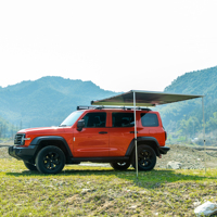 Auvent latéral et extension pour voiture 4x4, installation facile, structure en aluminium robuste, abri solaire extérieur imperméable