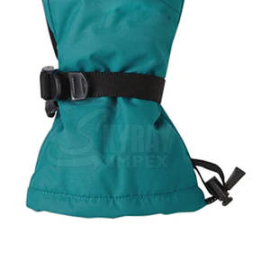 ถุงมือสกีแฟชั่นสำหรับผู้ชายสีเขียวเข้มทำจากหนังคุณภาพสูงสำหรับฤดูหนาว - Product Image 6