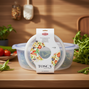 Stefanplast TOSCA Plastic <b>Pot</b> <b>Lid</b> 29 Cm Transparent Fresh Keeping Kitchen Cover - Product Image 3