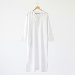 Men's <b>Summer</b> Linen <b>Kaftan</b> Breathable Resort Casual Long Top OEM ODM Wholesale Factory Custom Logo Low MOQ - Product Image 1