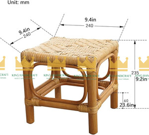 เก้าอี้ไม้โบราณขนาดเล็กเก้าอี้รับประทานอาหารออตโตมันเก้าอี้รับประทานอาหารทำมือแบบเรียบง่ายเฟอร์นิเจอร์สำหรับเด็ก - Product Image 4