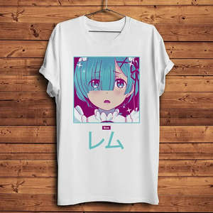 เสื้อยืดอนิเมะชีวิตในอีกโลกหนึ่ง ผ้าฝ้าย 100% ระบายอากาศได้ดี พร้อมโลโก้พิมพ์ดิจิทัล - Product Image 4
