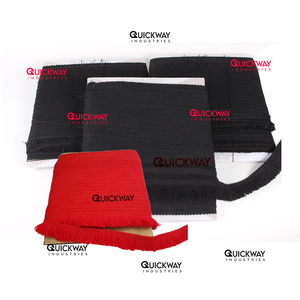 Venta al por mayor de flecos de algodón rojo y negro personalizados con flecos de alambre de lingotes con tamaño y diseño personalizados 2024 - Product Image 1