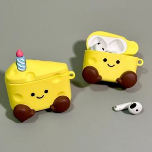 Cartoon <strong>Cute</strong> Cheese Wireless <strong>Earphone</strong> Silicon Cover Soft Silicone Case for Airpods 1 2 3 4 for Airpods 2 - Product Image 5