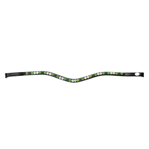 Frontail Brillant Pour Cheval - Ridex - Vert Cristal - Toutes Tailles - Neuf