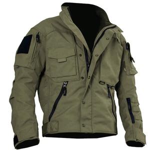 Blouson aviateur slim décontracté pour hommes avec col zippé à la mode pour l'hiver avec col montant et fermeture éclair techniques de teinture unie - Product Image 5