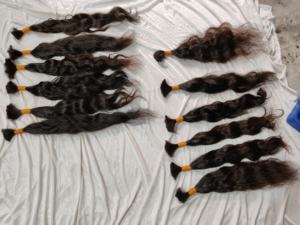 Venta al por mayor de paquetes de cabello indio sin trama cruda, extensión de cabello humano Remy de doble estiramiento, paquetes de cabello crudo virgen con cutícula Aliged - Product Image 4
