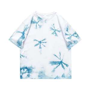 T-shirt Tie Dye Lavé Personnalisé pour Hommes Streetwear Col Rond 100% Coton par Zavi Sports - Product Image 6