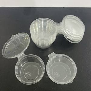 Modern style 2026 Factory 2oz 60ml <b>Food</b> Packaging Disposable <b>PET</b> Plastic Container Sauce Cup With Hinged Lid take away camping - Product Image 6