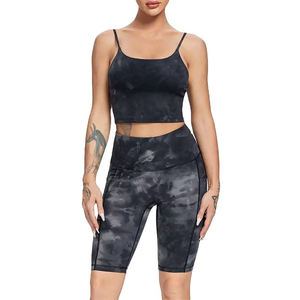 Shorts de Yoga para Mujer de Alta Calidad, Transpirables, de Spandex/Nailon, Conjunto de 2 Piezas, Hechos en Pakistán, Tallas Personalizadas - Product Image 3