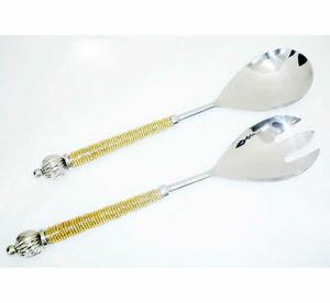 Serveur à salade en acier inoxydable, manche et serpillière à spray, acier inoxydable de haute qualité - Product Image 3