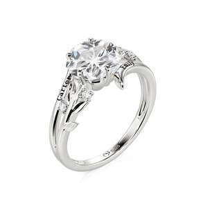 Anillo de Promesa Jeulia con Nombre Personalizado, Diseño de Flor con Diamantes Tallados, para Aniversario - Product Image 2