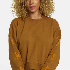 Sudaderas de alta calidad, sudaderas con Top corto para mujer, nuevo estilo, sudaderas con Top corto con estampado de logotipo personalizado informal OEM ODM - Product Image 3