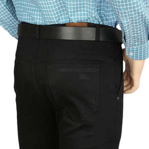 Men's Casual Cotton <b>Pant</b> - <b>Black</b> - Product Image 4