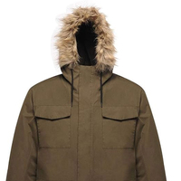 Chaqueta Parka de Tela para Hombre, Estilo Nuevo, Transpirable, Color Verde Oliva Oscuro, con Chaqueta Parka Cómoda para Hombre