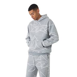 Ensemble survêtement en molleton pour homme, nouveau design, hiver, 2 pièces, 100% coton, écologique, coupe-vent, pantalon de survêtement et sweat-shirt, vente en gros - Product Image 3