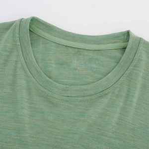 Camiseta Casual de Manga Corta para Hombre, de Lana Merino, Color Sólido, Cuello Redondo, con Serigrafía - Product Image 4