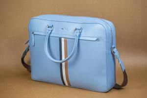 กระเป๋าเอกสารหนังแท้สำหรับผู้ชาย, กระเป๋าแล็ปท็อปแนวธุรกิจพร้อมสายสะพายไหล่ฝาครอบคอมพิวเตอร์ความจุมาก - Product Image 4