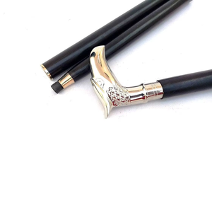 Antiguo águila Twist bastón de madera bastón plata negro latón GIFF para Unisex 36 pulgadas - Product Image 6