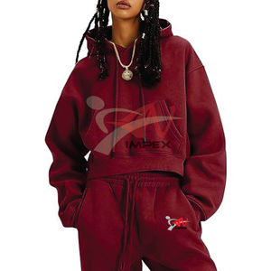 High Quality Custom Printing Logo <b>Women</b> Pullover Tracksuit Custom Material Flexible <b>Women</b> Sweat Suit - Product Image 2