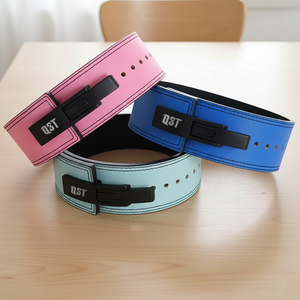 Custom Color Adjustable Leather <b>Belt</b> for Unisex <b>Weight</b> Lifting-Durable & Breathable Lever Buckle Design - Product Image 2