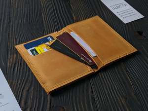 Portefeuille pour homme en cuir de vache véritable LCH-0211, vintage, durable, antivol, sans fermeture pour cartes de crédit - Product Image 2