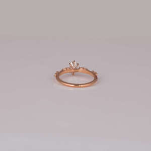 Lab Grown Diamond Engagement Ring 14KT Rose Gold Handmade Design Trendy Style for Women for Parties and Gifts - Product Image 3