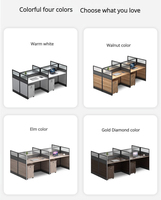 Poste de travail pour employés, bureau de centre d'appels, ensemble de table de bureau moderne, poste de travail exécutif pour 4 personnes, poste de travail pour 2 personnes, bureau du personnel