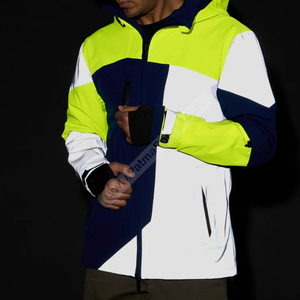 Chaquetas Cortavientos con Capucha Reflectantes Personalizadas a Bajo Precio para Hombre, Ropa de Trabajo de Invierno con Opciones de Color Neón - Product Image 2