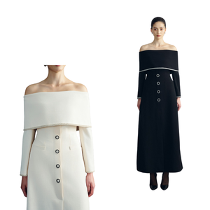 Robes attrayantes pour femmes bon prix robe LAYLA nouveau style tissu tissé rayonne spandex emballage personnalisé WHITEANT Vietnam usine - Product Image 1